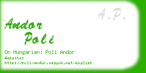 andor poli business card